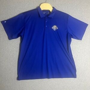 Antigua Men's Blue Kansas City Royals Polo Shirt 50th Anniversary‎ Size XXL